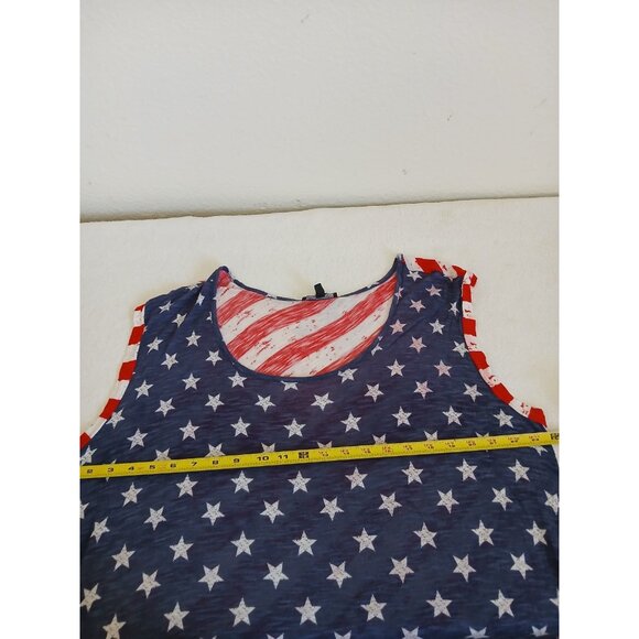 Lane Bryant Wpmens Tank Top Stars & Stripes Red White and Blue Patriotic 22/24 - Picture 10 of 13